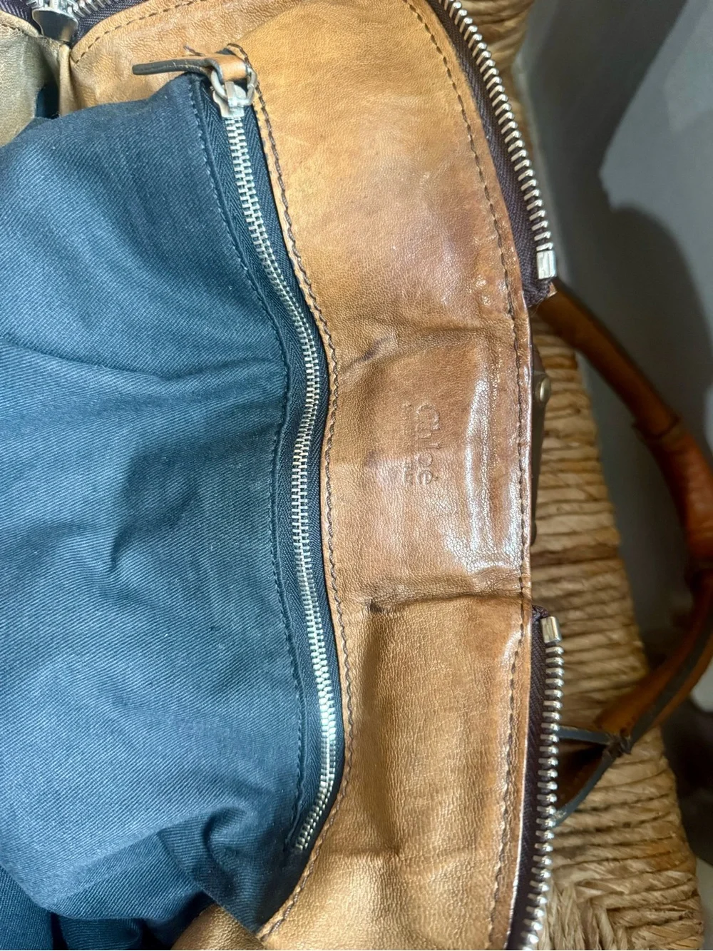 Chloe Brown and Tan Leather Hobo Bag - Picture 7 of 12